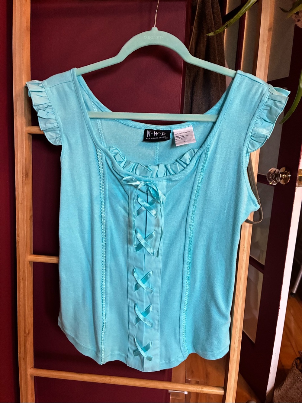Super cute blue Lace-up